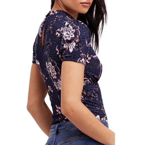 Free People Hear Me Roar tee black combo size XS NEW - Picture 7 of 8